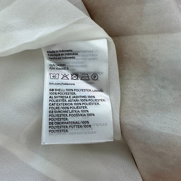 H&M Long Maxi V-neck Dress Nutural Colors Size XS NWT - Picture 7 of 7